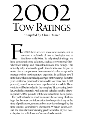 Towing Guide 2002